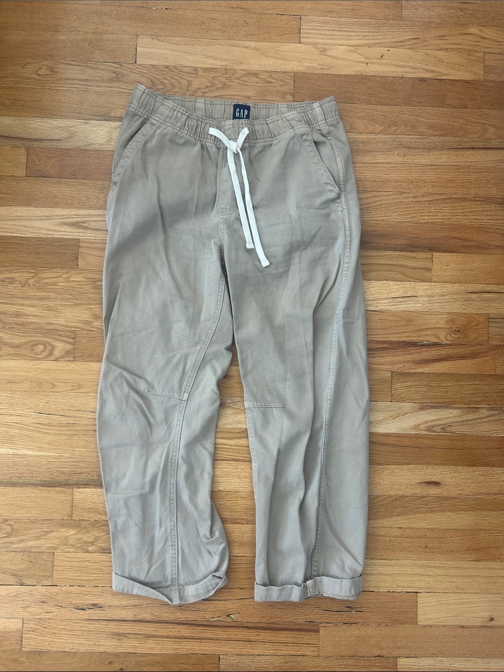 GAP Women's Beige Cropped Drawstring Pants